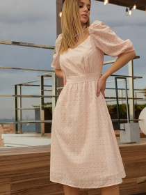 Платья VOVK модель 011544 персиковий Фото