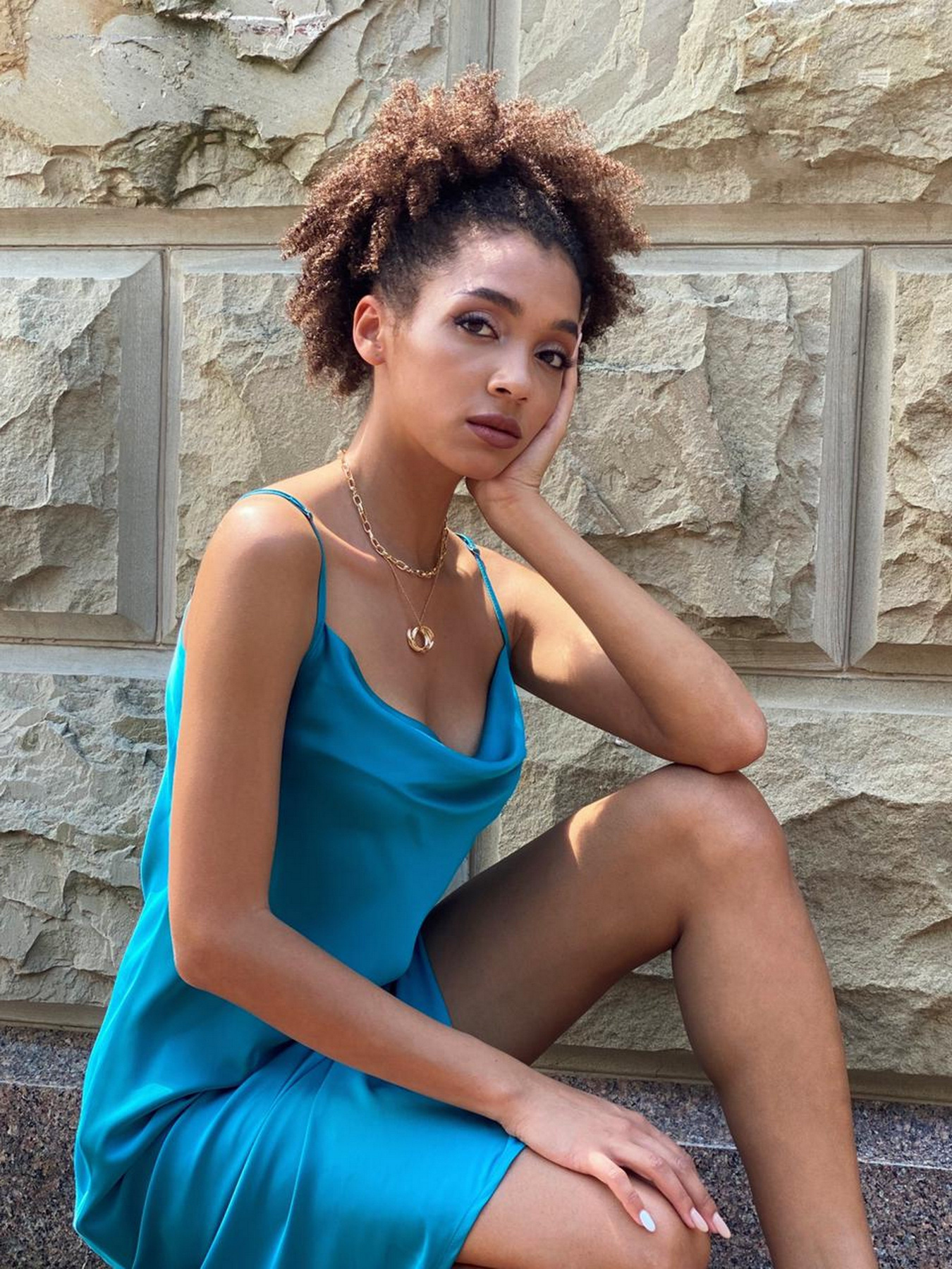 Платья VOVK модель 011887 бірюзовий Фото