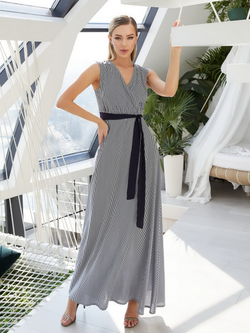 Сукні VOVK модель 08461 смужка Фото