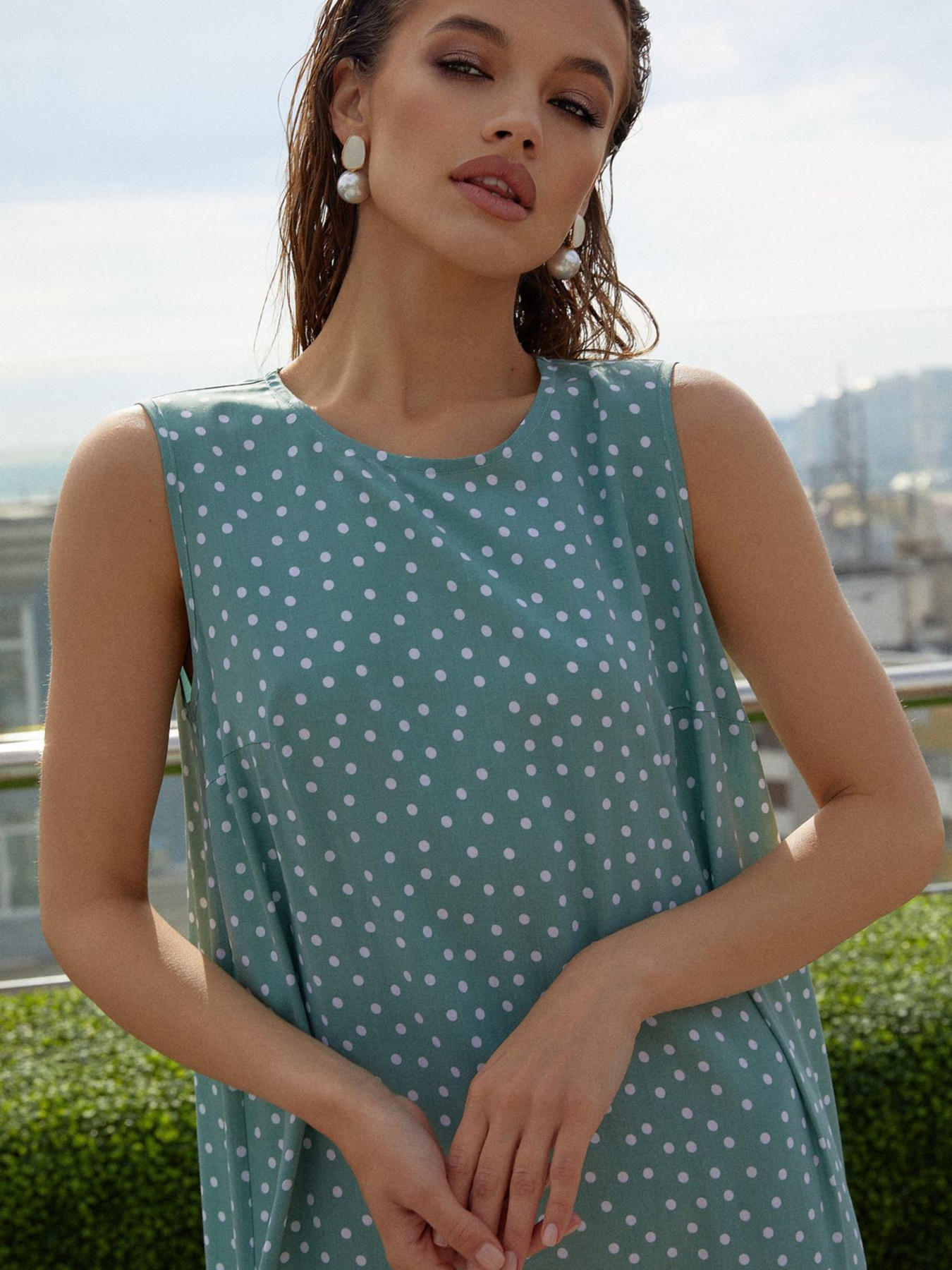 Платья VOVK модель 011675 шалфей Фото