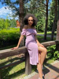 Платья VOVK модель 011703 бузковий Фото