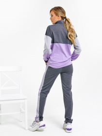 Спортивный костюм ISSA Plus модель 11001_серый/сиреневый Фото