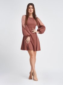 Платья ISSA Plus модель 11254A_бежевый Фото