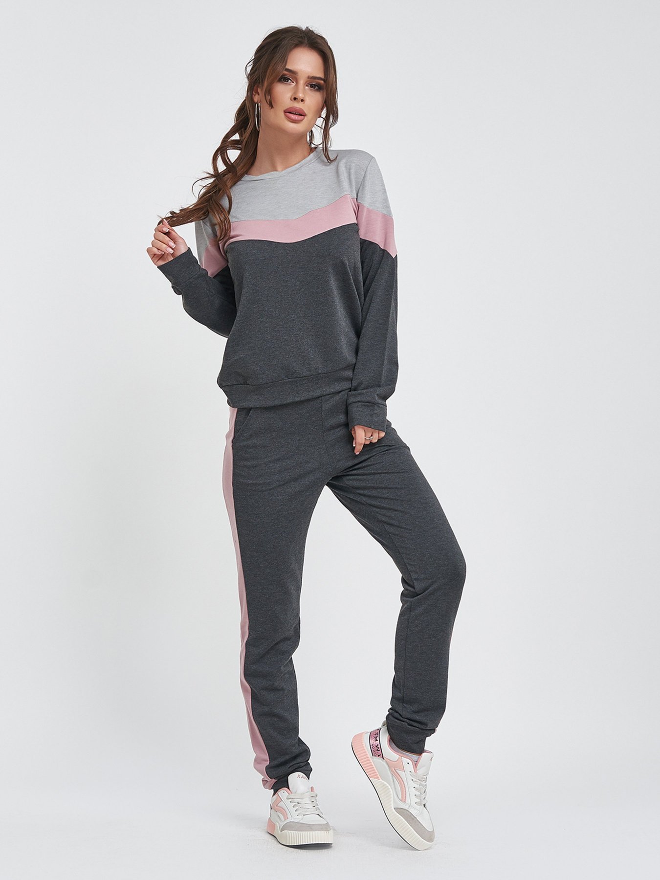 Спортивный костюм ISSA Plus модель 11461_темно-серый Фото