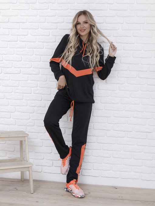 Спортивный костюм ISSA Plus модель 12088_черный Фото