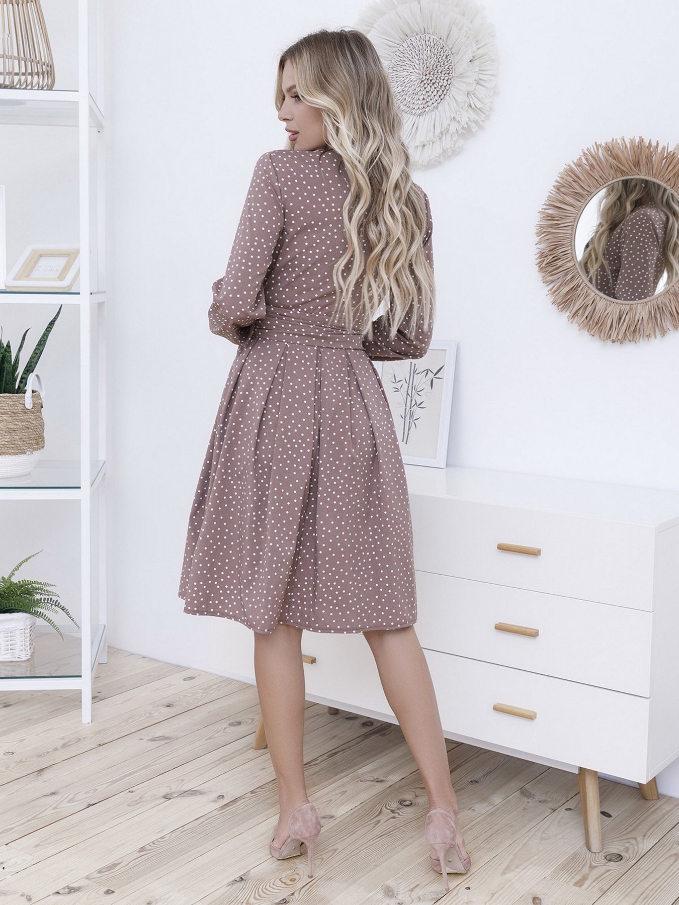 Платья ISSA Plus модель 12099_светло-коричневый Фото