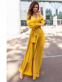 Сукні ISSA Plus модель 12107_горчичный Сукні ISSA Plus модель 12107_горчичный Фото