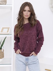 Джемпер ISSA Plus модель 12111_бордовый Фото