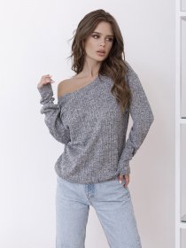 Джемпер ISSA Plus модель 12111_серый Фото