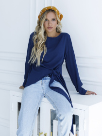 Блуза ISSA Plus модель 12123_синий Фото