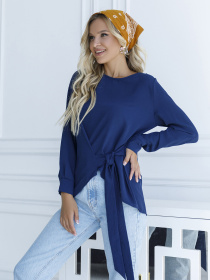 Блуза ISSA Plus модель 12123_синий Фото