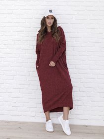 Сукні ISSA Plus модель 12131_бордовый Фото