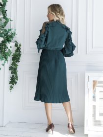 Платья ISSA Plus модель 12132_зеленый Фото