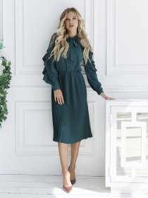 Платья ISSA Plus модель 12132_зеленый Фото