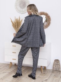 Костюмы ISSA Plus модель 12141_серый Фото