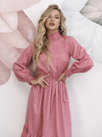 Платья ISSA Plus модель 12151_розовый Фото