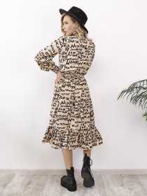 Платья ISSA Plus модель 12153_бежевый Фото