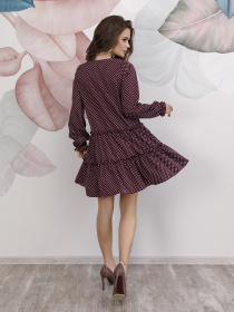 Платья ISSA Plus модель 12179_бордовый Фото