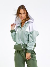 Спортивний костюм ISSA Plus модель 12190_хаки/мятный Фото