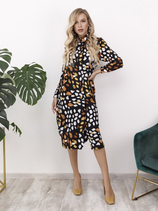 Платья ISSA Plus модель 12193_мультиколор Фото