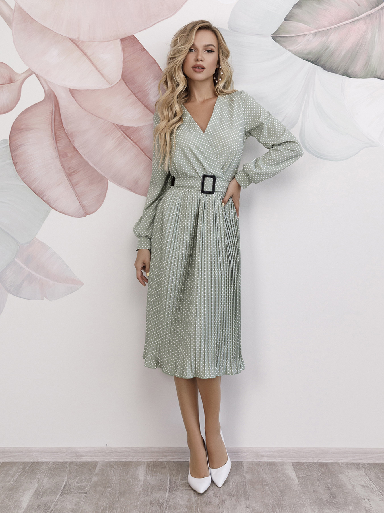 Платья ISSA Plus модель 12196_салатовый Платья ISSA Plus модель 12196_салатовый Фото