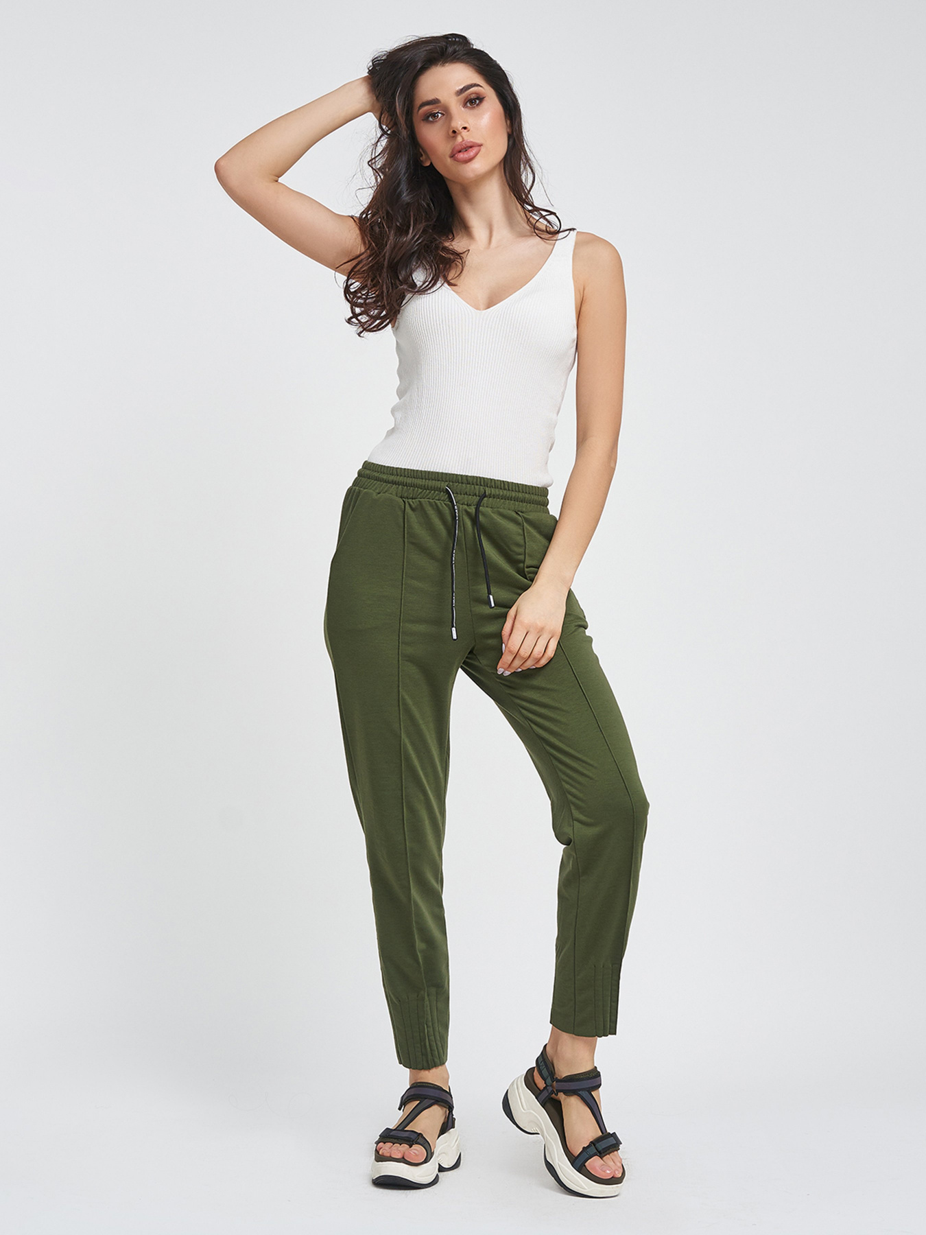 Штаны спортивные ISSA Plus модель 9979_хаки Фото