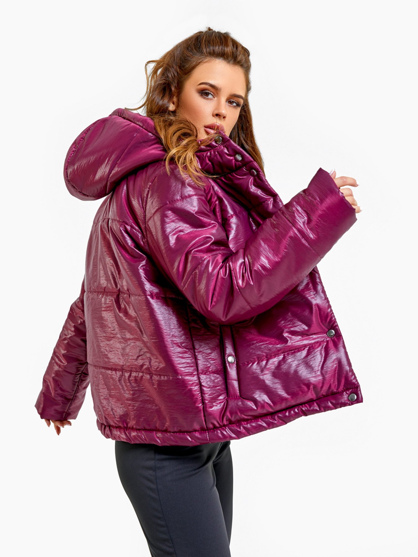 Демисезонная куртка ISSA Plus модель SA-29_бордовый Фото