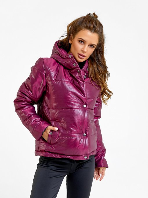 Демісезонна куртка ISSA Plus модель SA-29_бордовый Фото