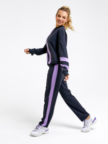 Спортивный костюм ISSA Plus модель SA-37_черный/фиолетовый Фото