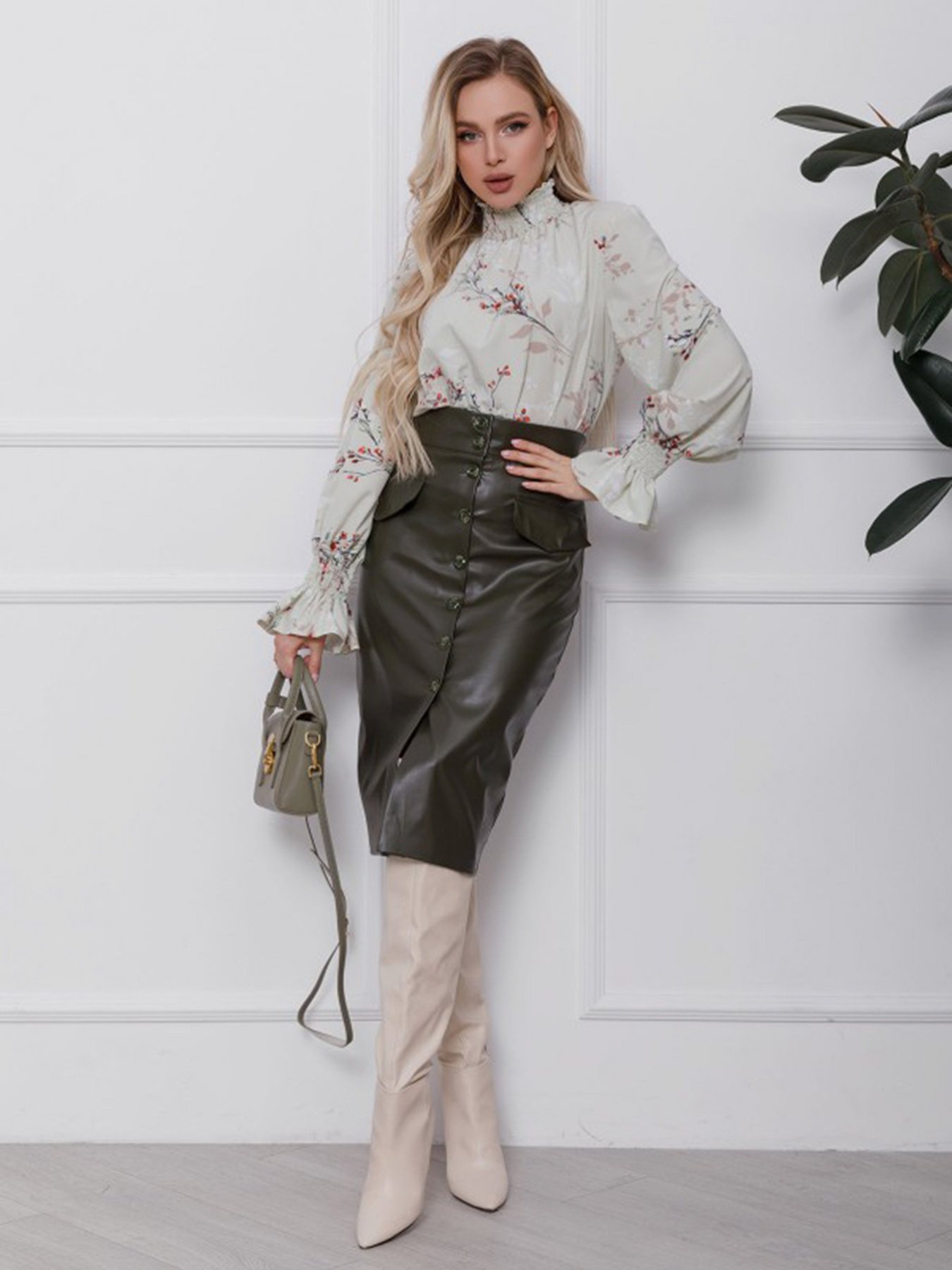 Блуза ISSA Plus модель SA-34_салатовый Фото