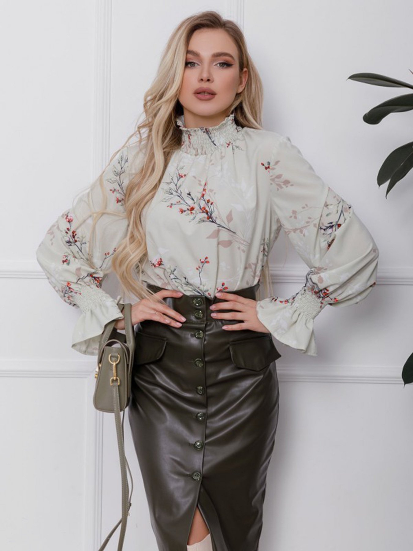 Блуза ISSA Plus модель SA-34_салатовый Фото