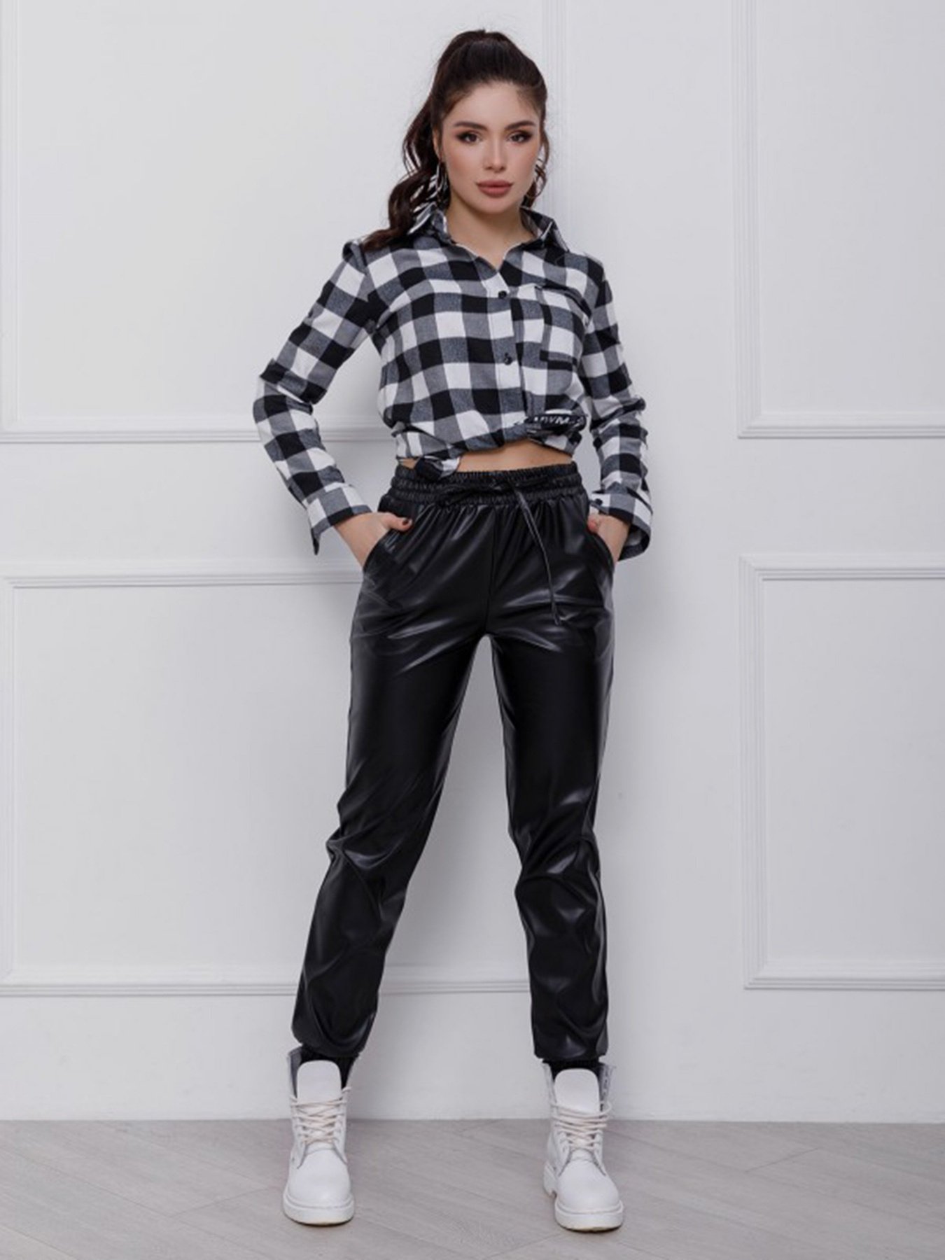 Повсякденні штани ISSA Plus модель 12425_черный Фото