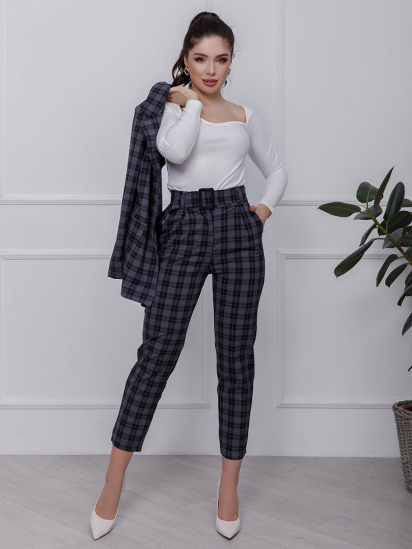 Костюми ISSA Plus модель 12452_серый Костюми ISSA Plus модель 12452_серый Фото