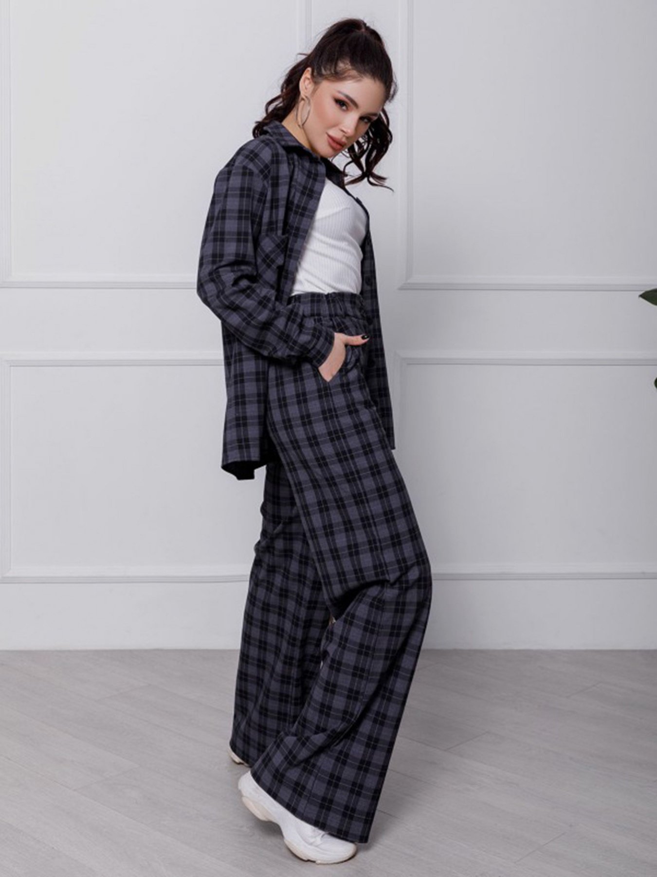 Костюмы ISSA Plus модель 12455_серый Фото