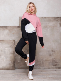 Спортивный костюм ISSA Plus модель SA-112_черный/розовый Фото