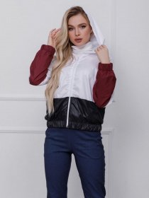 Ветровка ISSA Plus модель SA-123_черный/бордовый Фото