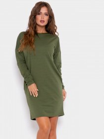 Платья ISSA Plus модель 10188_хаки Фото