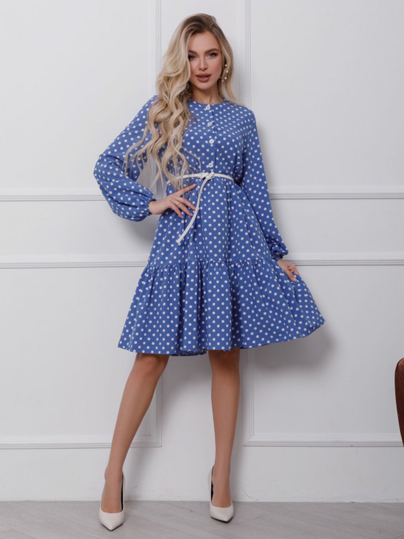 Платья ISSA Plus модель 12404_голубой Фото