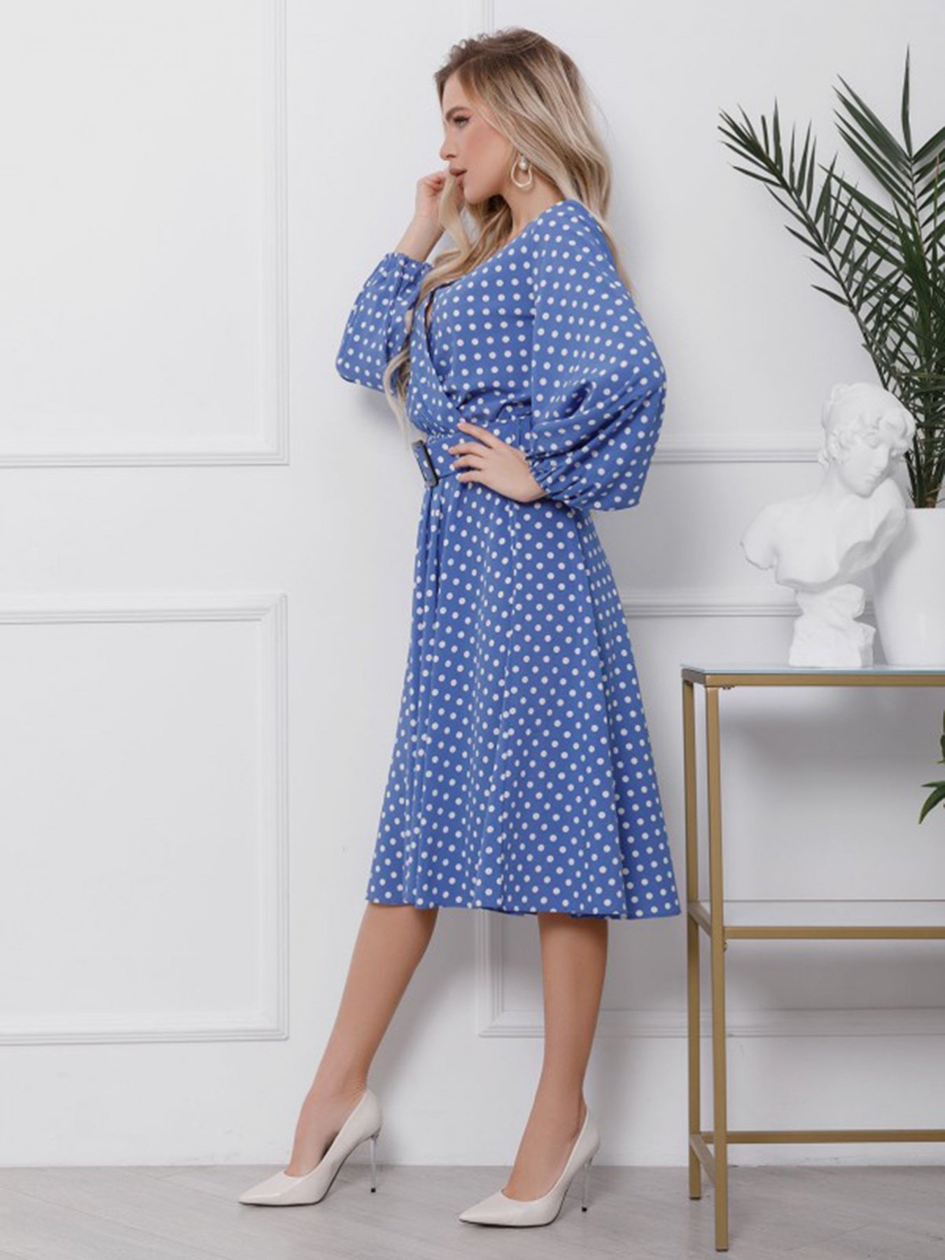 Платья ISSA Plus модель 12415_голубой Фото