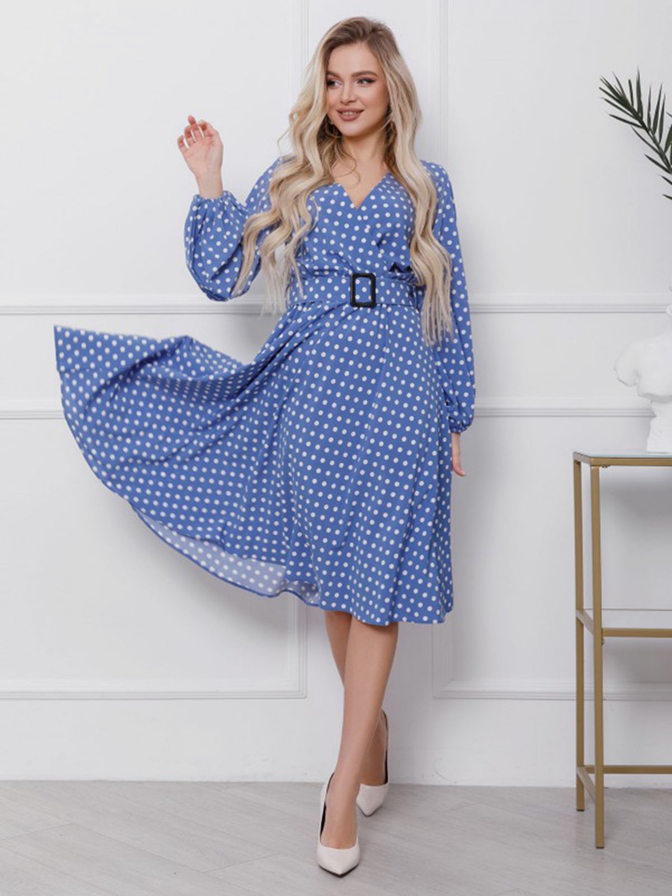 Платья ISSA Plus модель 12415_голубой Фото