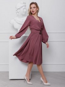 Платья ISSA Plus модель 12417_темно-сиреневый Фото