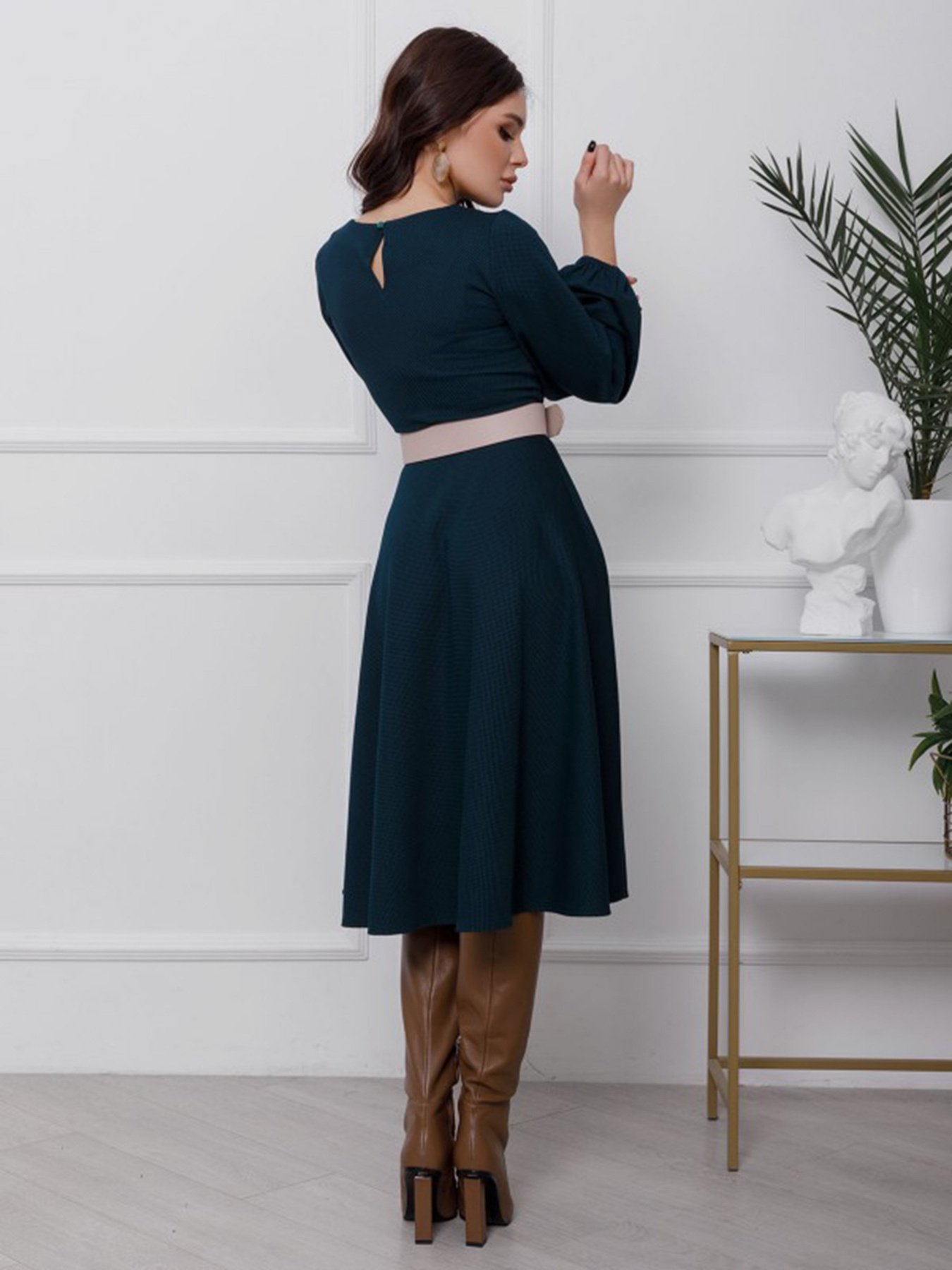 Платья ISSA Plus модель 12423_темно-зеленый Фото