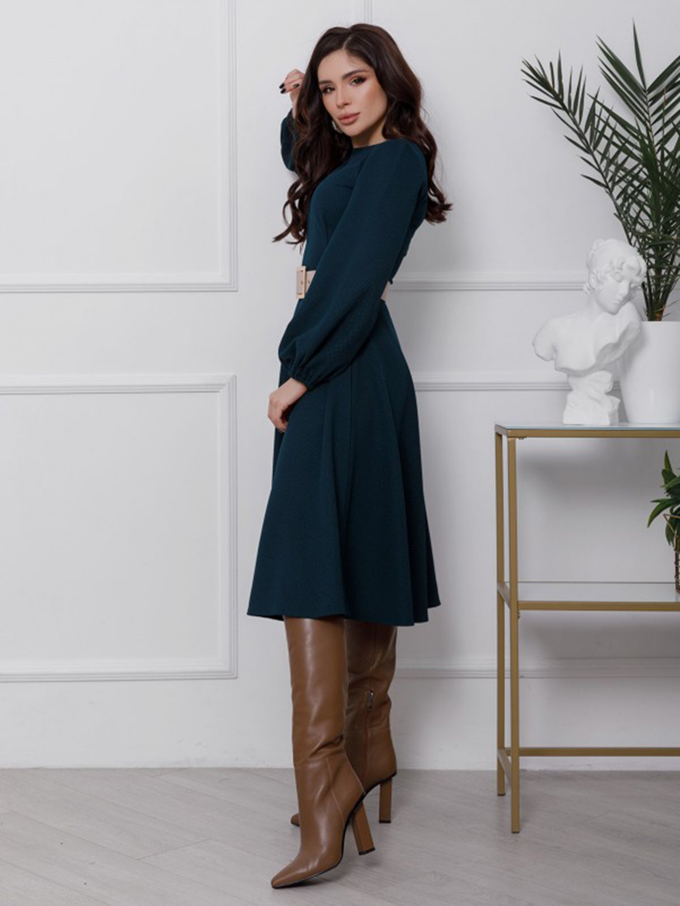 Платья ISSA Plus модель 12423_темно-зеленый Фото