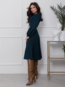 Платья ISSA Plus модель 12423_темно-зеленый Фото