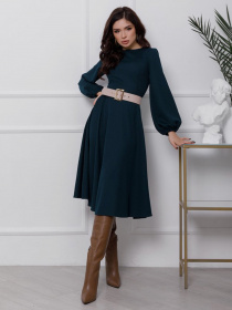 Платья ISSA Plus модель 12423_темно-зеленый Фото