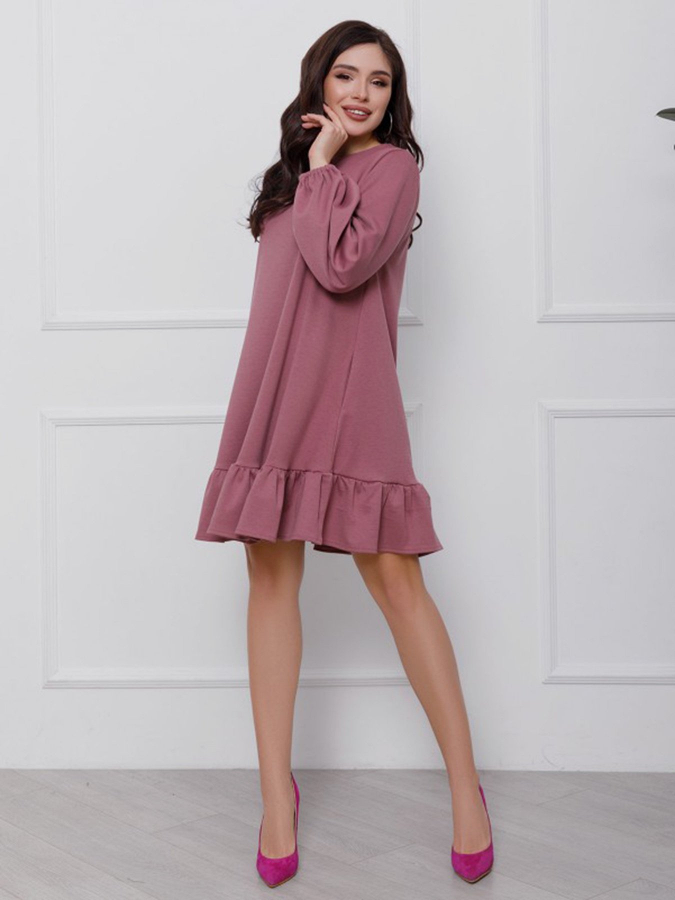 Сукні ISSA Plus модель 12429_темно-сиреневый Фото