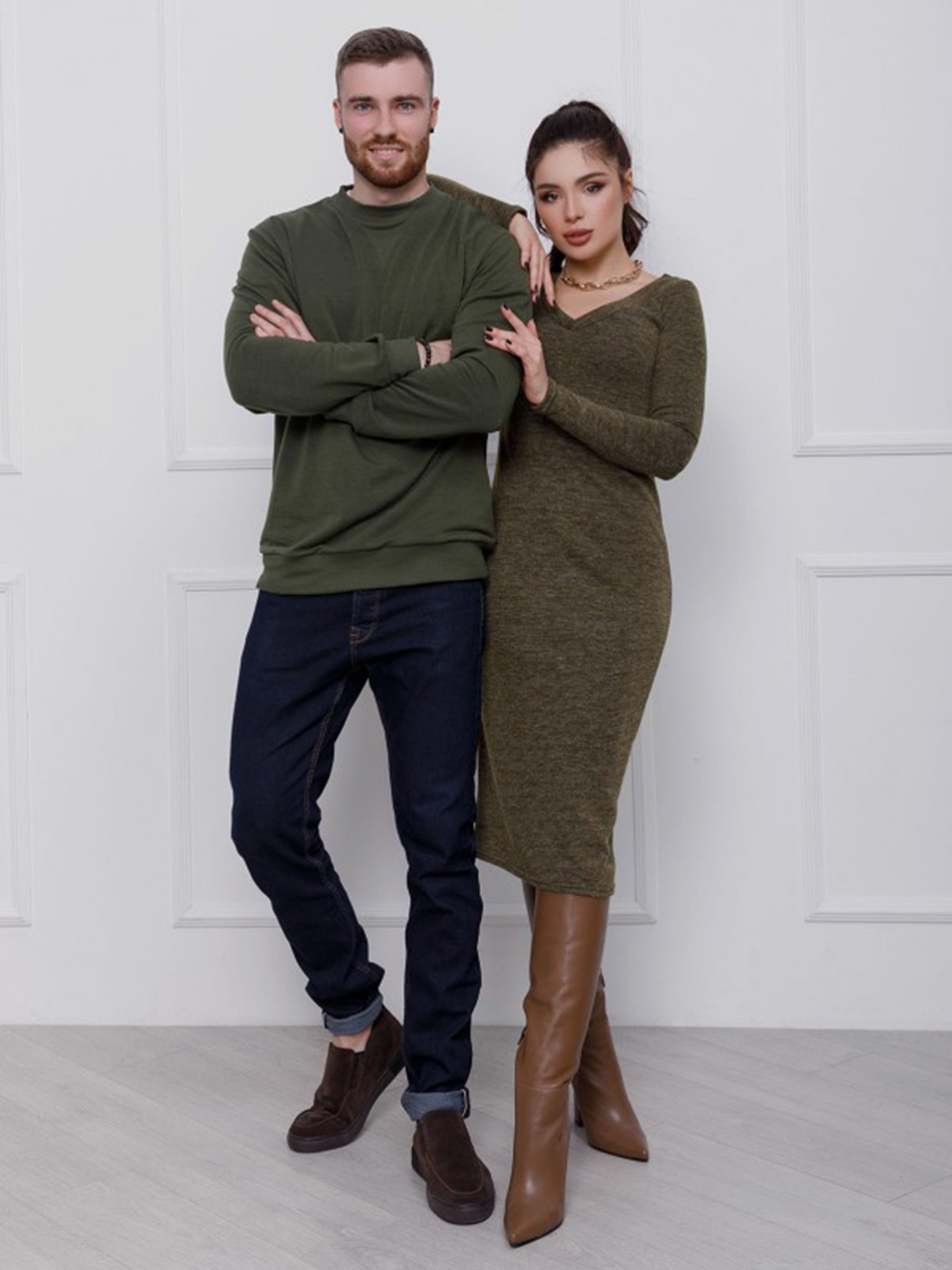 Сукні ISSA Plus модель 12436_хаки Фото