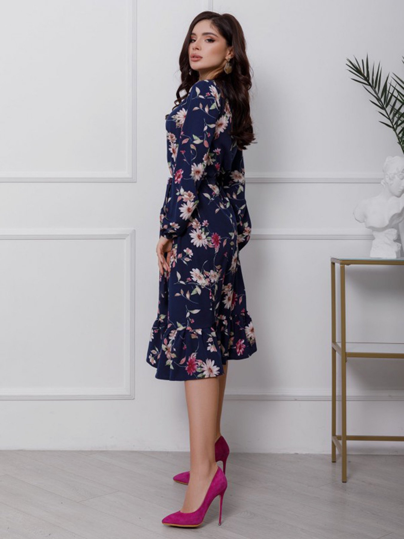 Платья ISSA Plus модель 12442_синий Фото