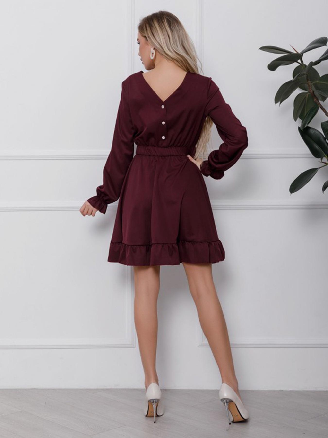 Сукні ISSA Plus модель SA-130_бордовый Фото