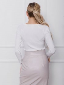 Джемпер ISSA Plus модель SA-110_белый Фото